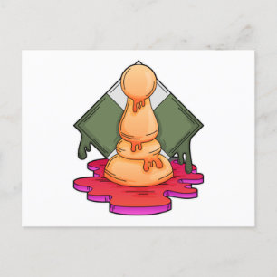 Schachfigur Bauer Postkarte