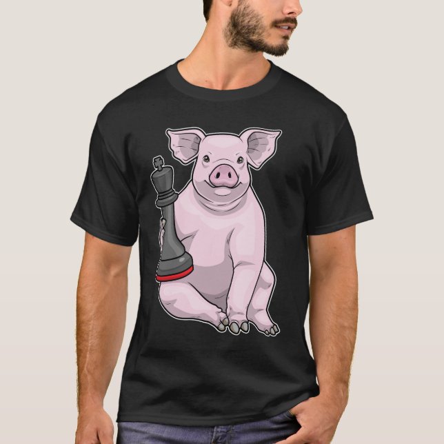 Schachfigur König Schach T-Shirt (Vorderseite)