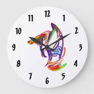 Schachfigur Springer Große Wanduhr