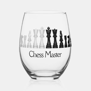 Schachfiguren Design Edelstahlglas Weinglas Ohne Stiel