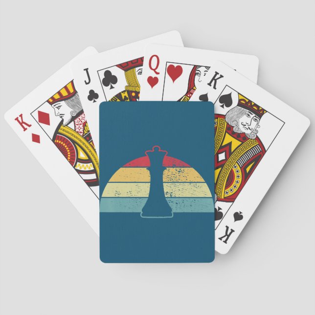 Schachgeschenk | Schachspiel- oder Lebensmitteldes Spielkarten (Rückseite)