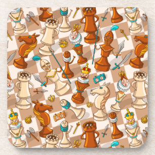 Schachkampf Getränkeuntersetzer