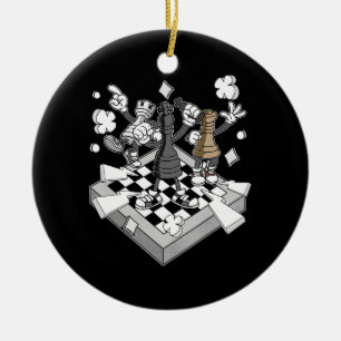 Schachkämpfer Schachmatt Schachspiel Keramik Ornament