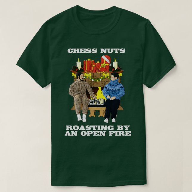 Schachkerne, die durch ein offenes Feuer geröstet  T-Shirt (Design vorne)