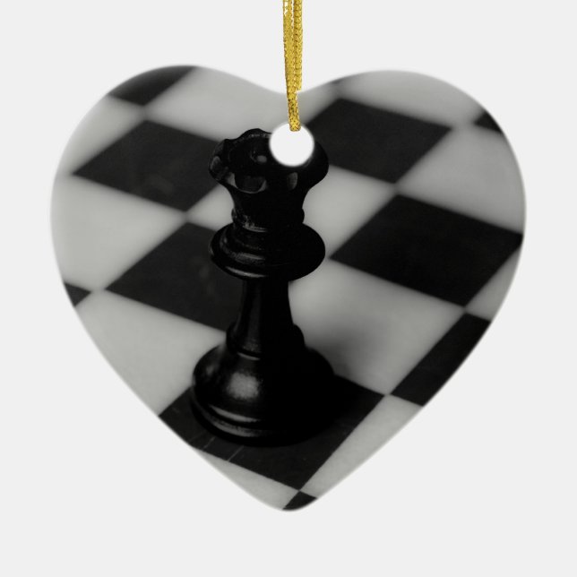 Schachkönigin Keramikornament (Vorne)