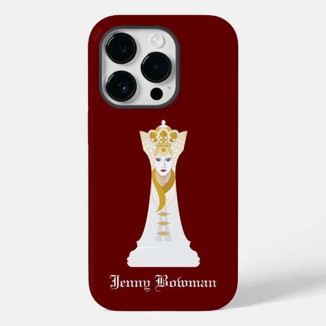Schachkönigin / Personalisiert Name Case-Mate iPho iPhone 14 Pro Hülle (Rückseite)