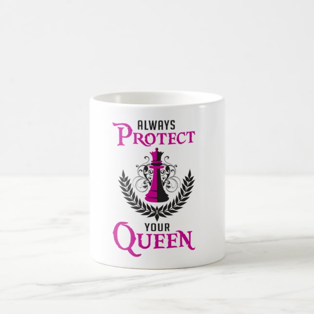 Schachkönigin Schachbrett Schlossplatz Funny Gift Kaffeetasse (Mittel)