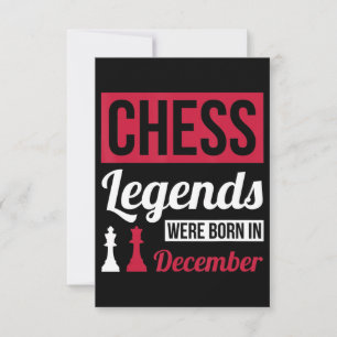 Schachleder waren im Dezember Geburtstagsgeschenk RSVP Karte
