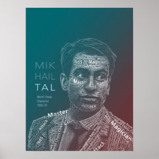 Schachlegende: Mikhail Tal Poster