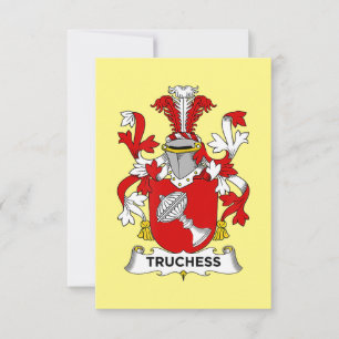 Schachliebhaber   Truchess Wappen - Familienwappen Dankeskarte