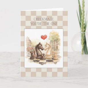 Schachmatt Du bist der/die Eine Romantische Schach Karte