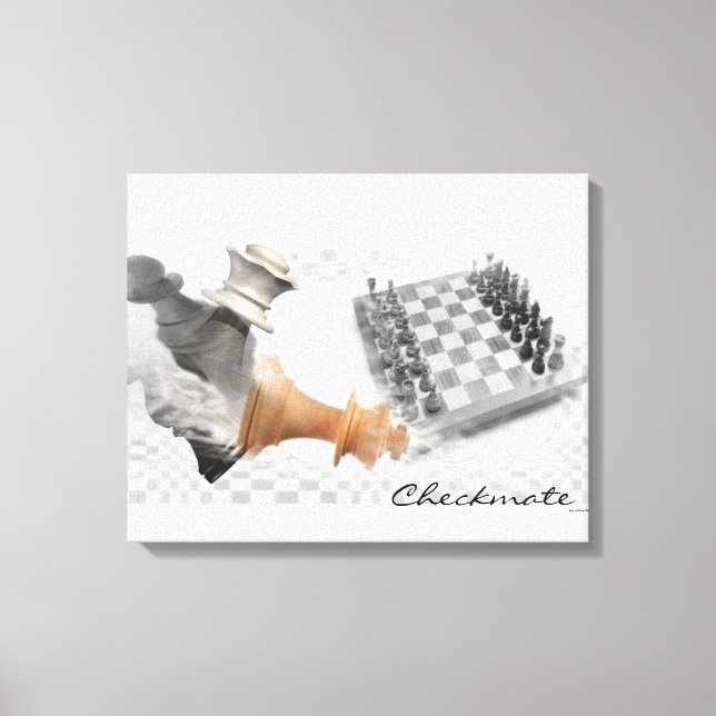 Schachmatt Leinwand mit Umrandung (Vorderseite)