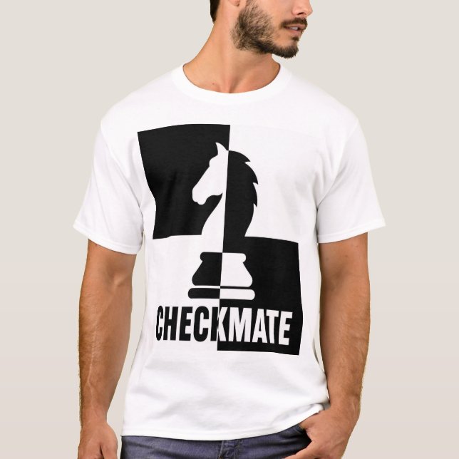 Schachmatt Schach Springer T-Shirt (Vorderseite)