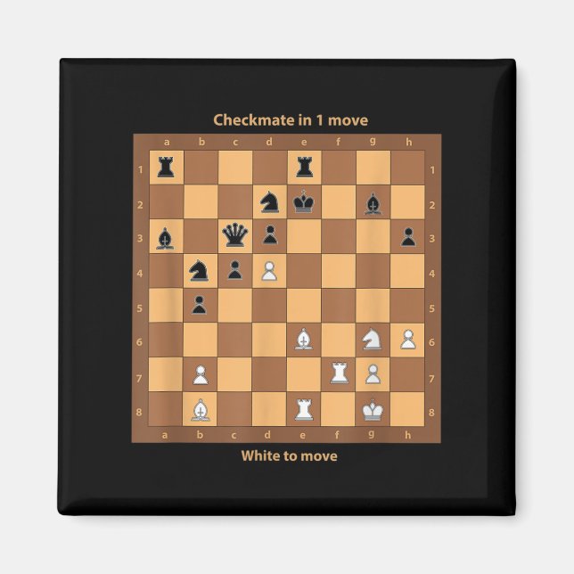 Schachmatt, spielen Sie einfach Schachzettel Graph Magnet (Vorne)