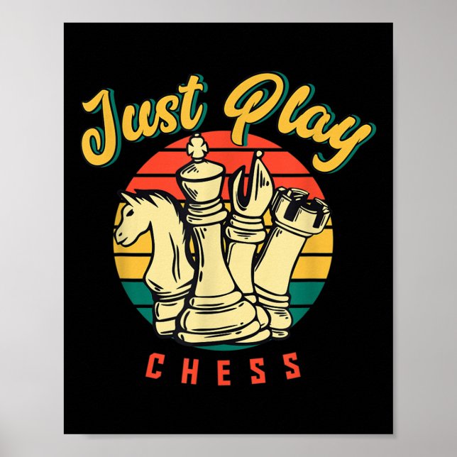 Schachmatt, spielen Sie einfach Schachzettel Graph Poster (Vorne)