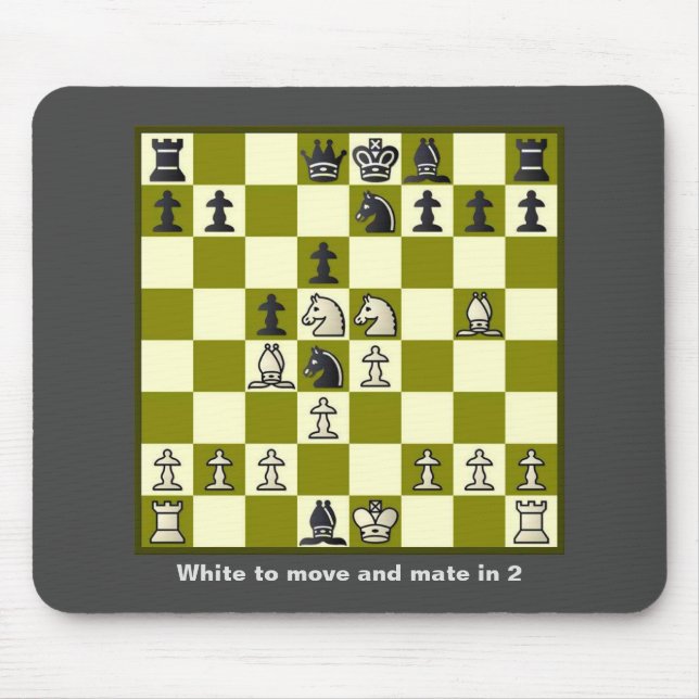 Schachmatte in 2 Puzzle #2 Stretchierte Leinwand d Mousepad (Vorne)