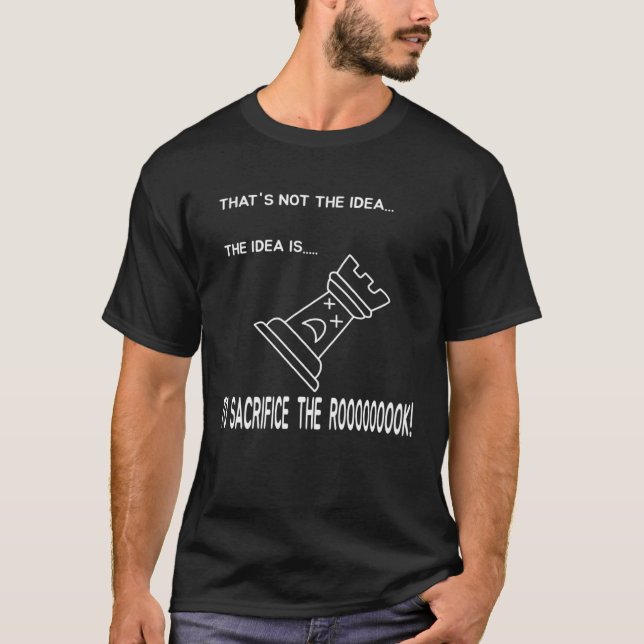 Schachmotiv opfere den ROOK T-Shirt (Vorderseite)