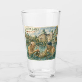 Schachpartie Gellert Bäder Budapest Ungarn Glas
