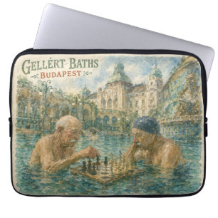 Schachpartie Gellert-Thermen Budapest Ungarn Laptopschutzhülle