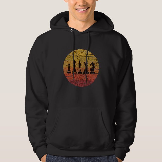 Schachpartien Retro Hoodie (Vorderseite)