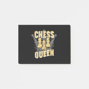 Schachqueen Kids & Women-Geschenk Post-it Klebezettel