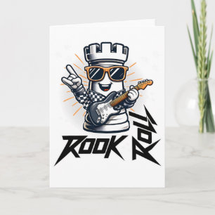 Schachrook und Roll Funny Electric Guitar Music Pl Karte