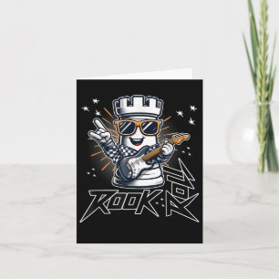 Schachrook und Roll Funny Electric Guitar Music Pl Karte