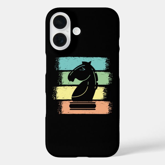 Schachrost Retro iPhone 16 Hülle (Rückseite)