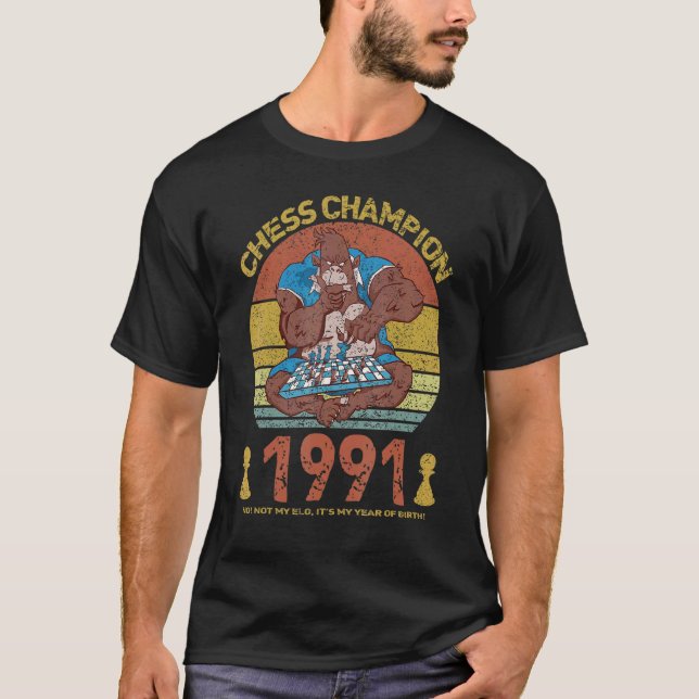 Schachsieger 1991 Nicht mein Elo Es ist mein Jahr  T-Shirt (Vorderseite)