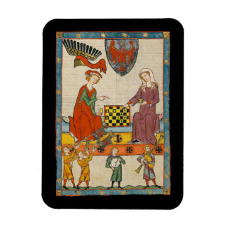 Schachspiel 14. Jahrhundert Codex Manesse Magnet