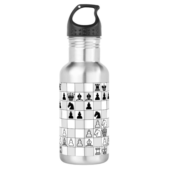 Schachspiel 1 edelstahlflasche (Vorderseite)