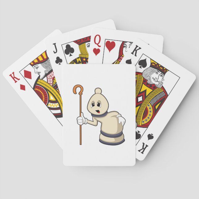 Schachspiel Bischof von Schach Spielkarten (Rückseite)