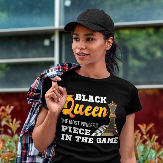 Schachspiel Black Queen Die mächtigsten afrikanisc T-Shirt (Von Creator hochgeladen)