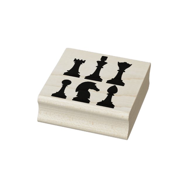Schachspiel-Briefmarke Gummistempel (Stempel)