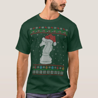 Schachspiel Lover Xmas Lights Santa Schach Ugly Ch T-Shirt