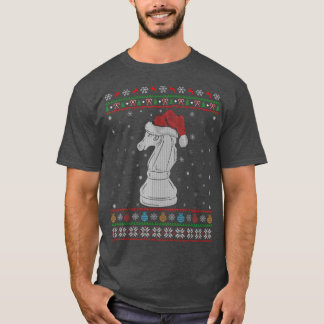 Schachspiel Lover Xmas Lights Santa Schach Ugly Ch T-Shirt