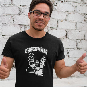 Schachspiel Schach Schachspiel Kunst Schwarz-Weiß T-Shirt