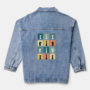 Schachspiel Schach Set Schachspieler Jeansjacke