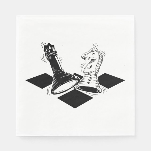 Schachspiel Serviette (Vorderseite)