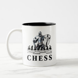 Schachspiel, Strategisch, Vordenken, Kasse Zweifarbige Tasse