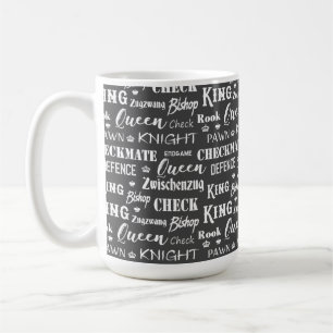 Schachspielen von Wörtern und Phrasen Kaffeetasse