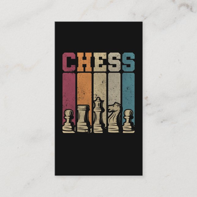 Schachspieler Checkmate Vintage Schachpartien Visitenkarte (Vorderseite)