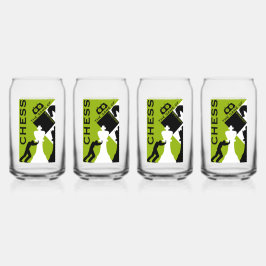 Schachspieler Dosenglas