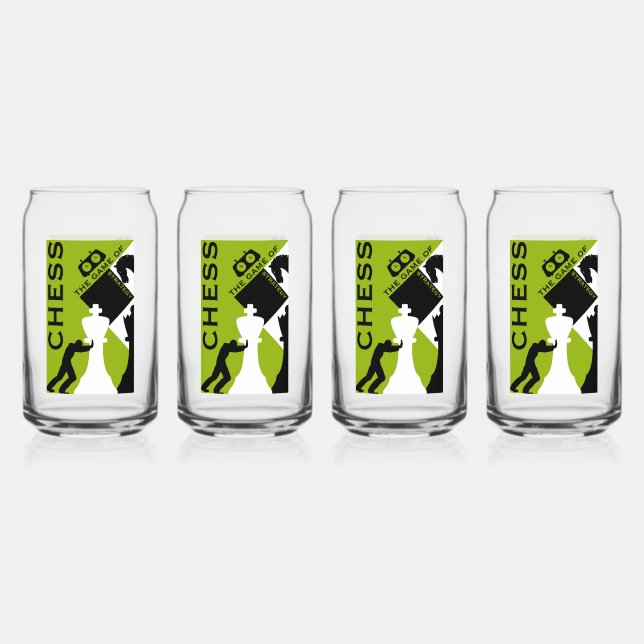 Schachspieler Dosenglas (Vorderseite)