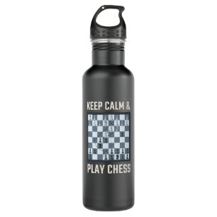 Schachspieler Edelstahlflasche