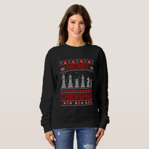 Schachspieler Frohe Weihnachten Weihnachten Ugly S Sweatshirt