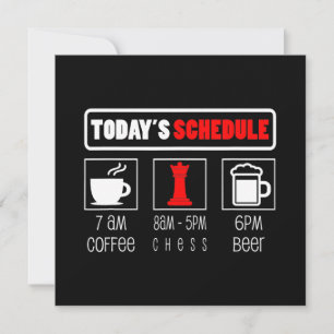 Schachspieler   Heute Zeitplan Kaffee Schach Einladung