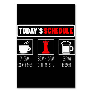 Schachspieler   Heutiger Terminplan Kaffee Schach Tischnummer