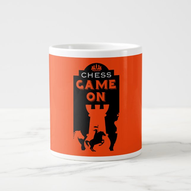 Schachspieler Jumbo-Tasse (Vorderseite)