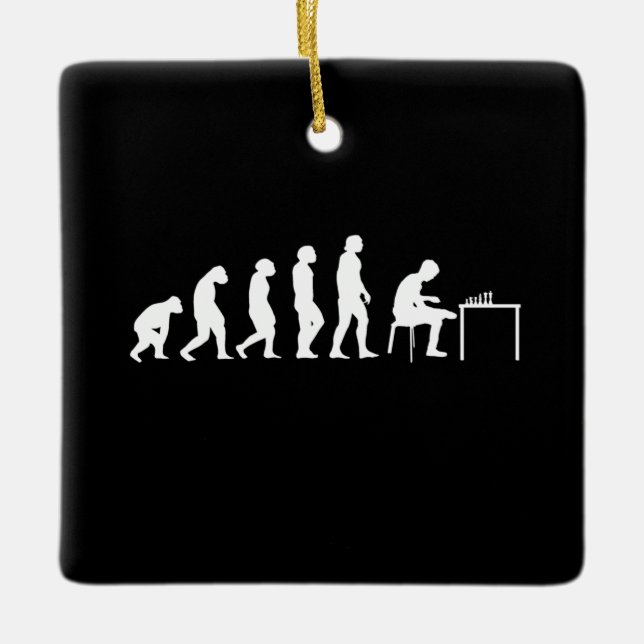 Schachspieler Keramikornament (Vorderseite)